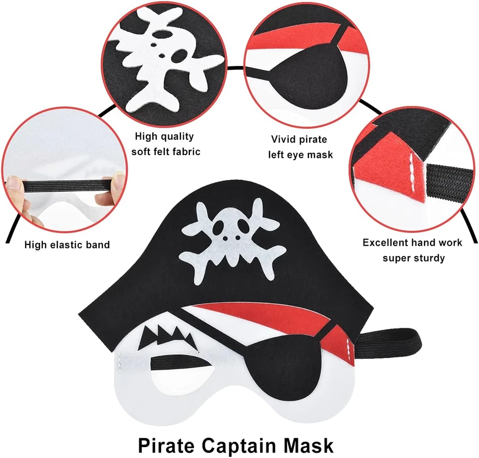 Halloween Felt Masks for Kids Girls Boys, Cosplay Masquerade Party Eye Mask  - Image 3 of 4