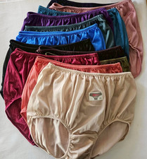 12 Granny panties Comfort Underwear Nylon Woman Man Briefs High Waist 36"-42" XL