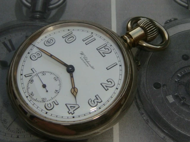 W.Eberhard Boer war era c1900 British military issued antique pocket watch E.W.O - Image 2 of 4