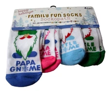 Family Fun Socks By Sockopath, 4 Pairs (One Men, One Womens, 2 Kids), Brand New