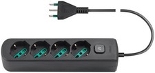 Vimar 0R00641.CC Presa multipla con interruttore e cavo da 1,5 m, 4 uscite SICUR