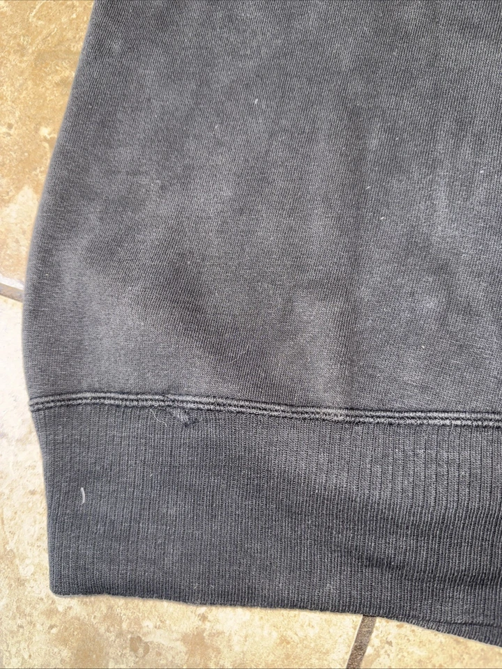 VINTAGE 50s Champion Running Man WEST POINT Black Raglan Sweatshirt W/Collar L - Image 4 of 4