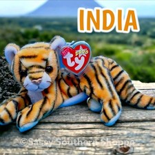 🐅 INDIA 🐅 2000 Ty Beanie Babies Orange Striped TIGER 6th Gen Tag *MWNMT*