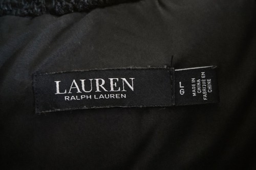 Lauren Ralph Lauren schwarze gefütterte Daunenjacke Kunst-Lammfellkragen Damen Large - Bild 6 von 8