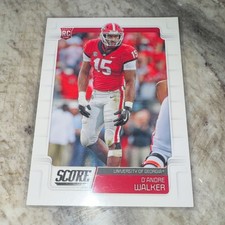 Panini 2019 Score D'Andre Walker #373 Rookie Georgia Bulldogs Football Card. rookie card picture