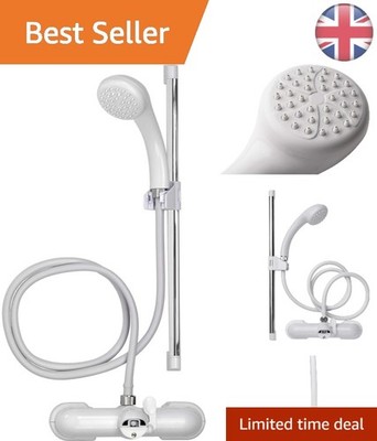 Complete 1.5m Shower Mixer Set with White Finish for Effortless Bathroom Upgrade