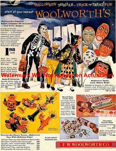 Vintage Halloween Costume Ad Woolworth's Cover Photograph Print 8.5x11"