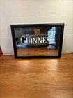 Vintage Guinness Beer Mirrored Bar Pub Signed Arth Guinness Man Cave 14”x 10