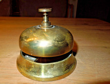 stary dzwonek stołowy dzwonek recepcyjny recepcja odbiór hotelowy mosiądz wys. 8 cm ⌀ 10 cm
