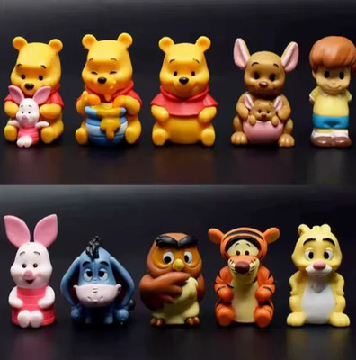 WINNIE THE POOH FIGURES SET - PVC - 10 PIECES - NEXT DAY SHIPPING