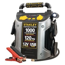 Stanley 1000 Peak Amp Automotive Jump Starter Portable Power - Blackgray