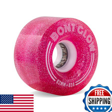 Bont Glow LED Light Up Quad Roller Skate Wheels 62x35mm 83A Set of 4 