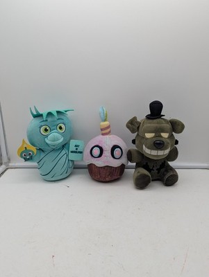 3x Funko Five Nights at Freddy's FNAF Liberty Chica, Cupcake, Dreadbear Plush