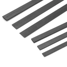 1M 1000mm Pultruded Carbon Fiber Strip Batten 6/10mm Width 0.5/1/2mm Thick