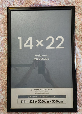 Studio Decor 14'' x 22'' Shiny Basic Black  Frame with Glass Window