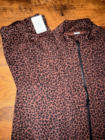 Victoria's Secret Pink Leopard Relay Full Zip Jacket + Leggings Set L or XL 💖