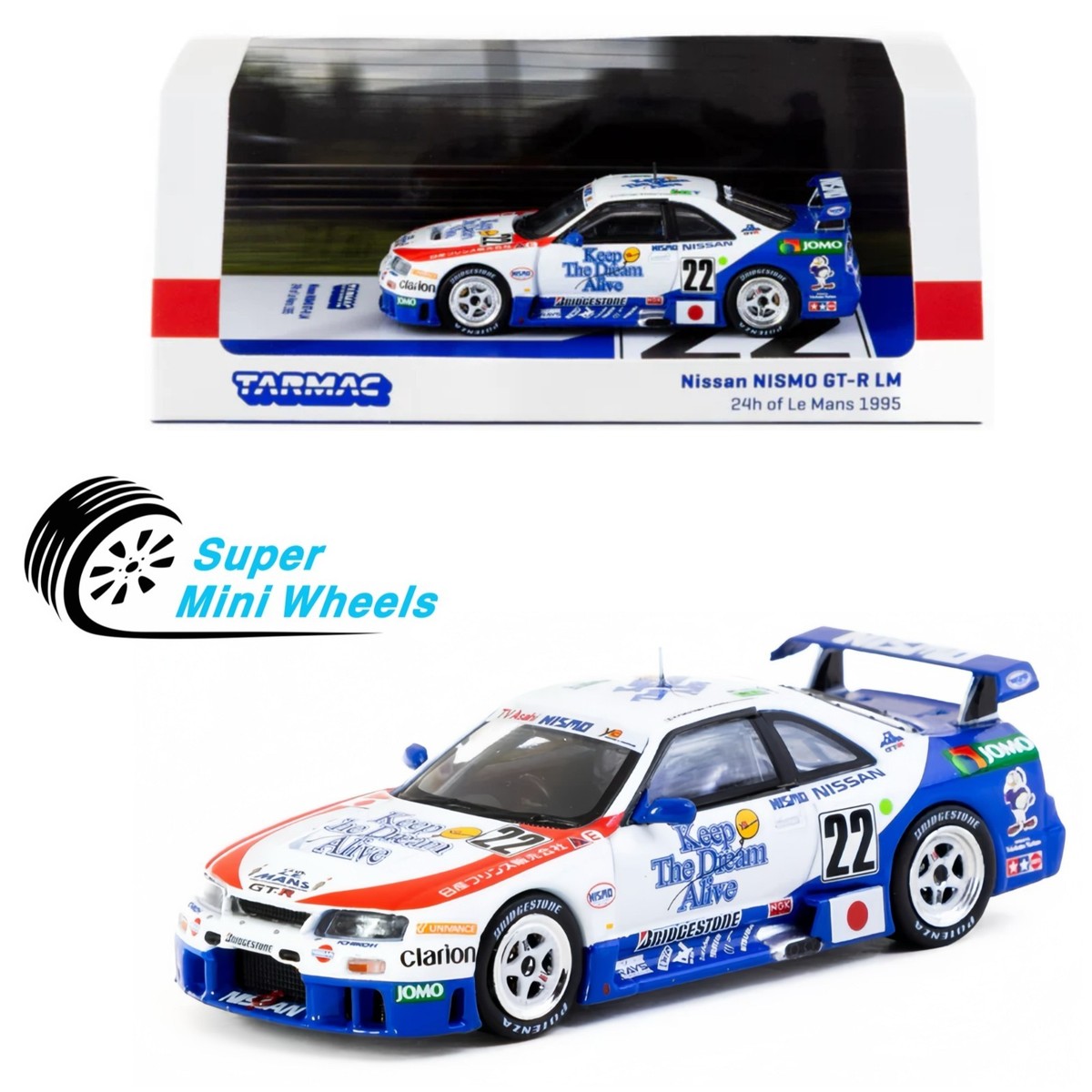 ミニカー hpi NISMO GT-R LM (#22) 1995 Le Mans Tarmac Works Nissan NISMO GT-R LM #22 24h Le Mans 1995 1/64