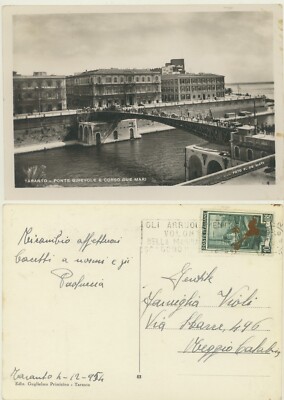 TARANTO - SWIVEL BRIDGE AND CORSO DUE MARI 1954