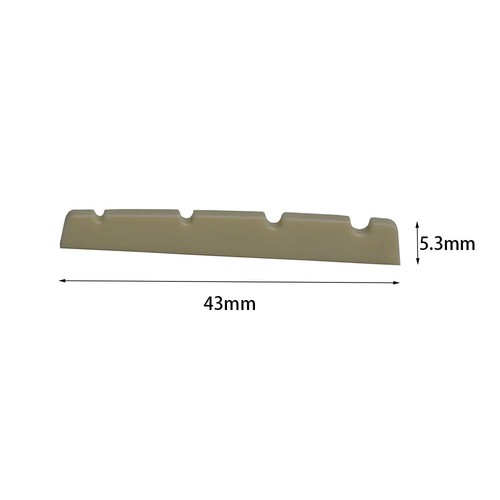 20pcs 4Strings' Bass Guitar Nut Slotted Bridge Nuts Plastic A029C 43x3.4x5.3mm - Picture 5 of 5