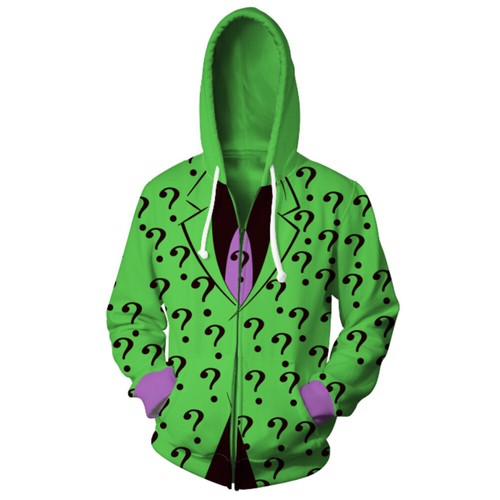 Batman Gotham Knight Riddler 3D Hoodie T-shirts Superhero Sweatshirt Jacket Coat - Picture 15 of 17