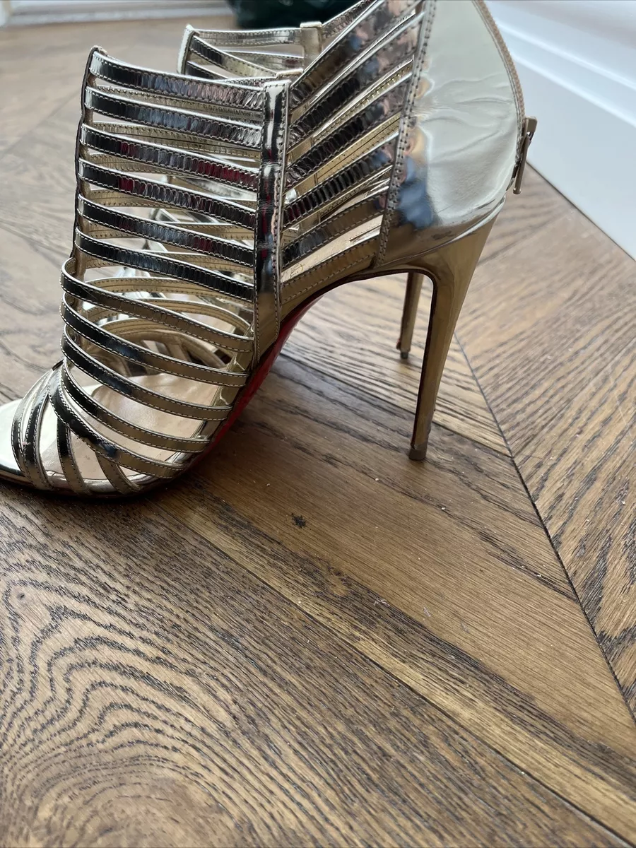 Strappy red cheap bottom heels