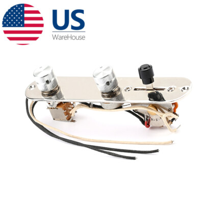 Loaded Guitar Bridge Control Plate System CTS 250K pot for Telecaster Tele TL