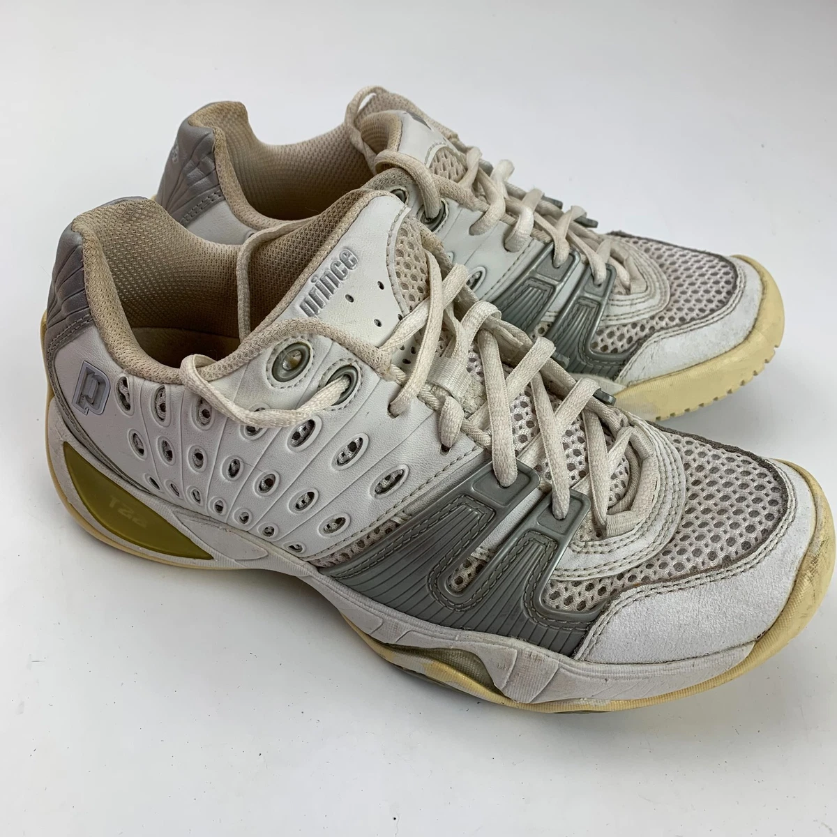 Prince Womens White Tennis Sneakers Shoes Size 7 Vintage eBay