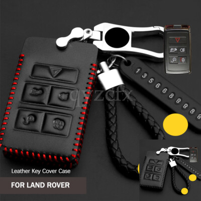 Genuine Leather Car Key Case Cover For Land Rover Range Rover Evoque 2012-2018