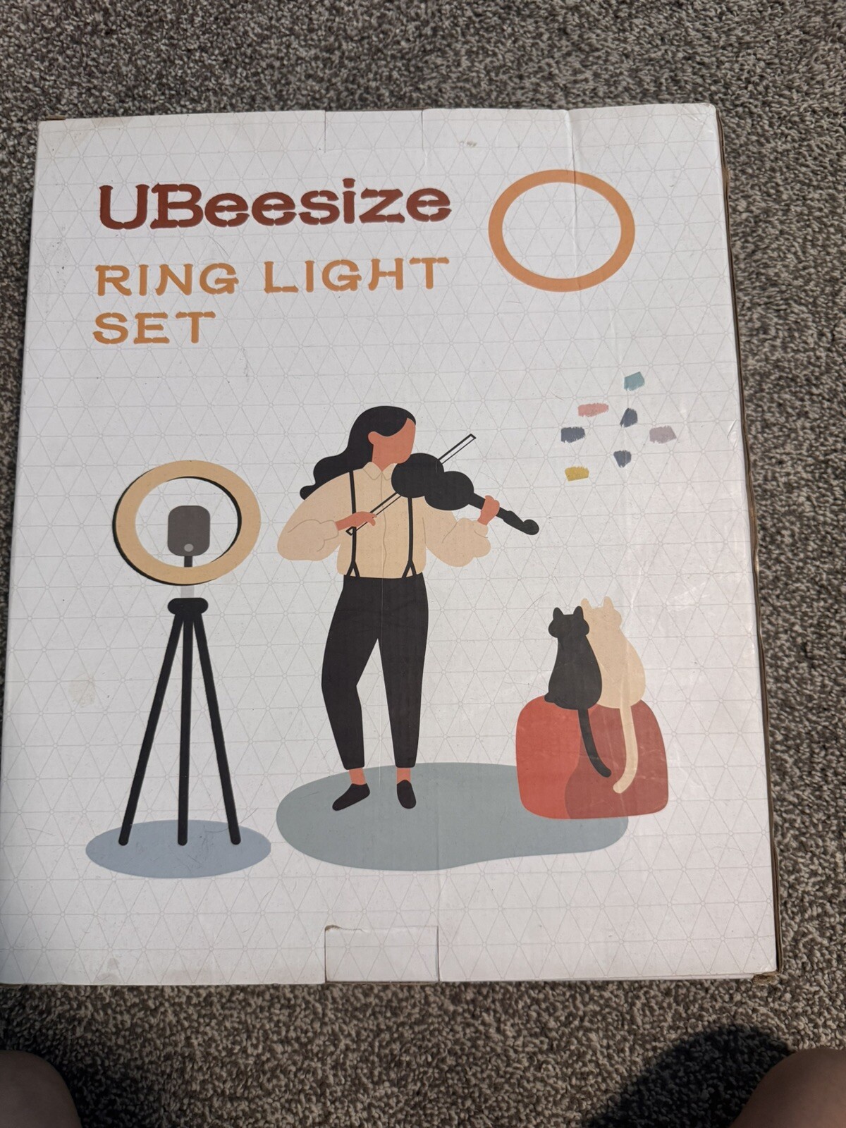 Selfie Ring Light with Tripod Stand - Black-image