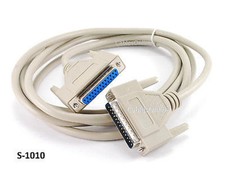 10ft DB25 Multi Purp RS-232 Serial/Parallel M/F Straight-Thru Extension Cable