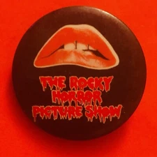 The ROCKY HORROR PICTURE SHOW Movie Pin Vintage Pinback Button Badge Vintage