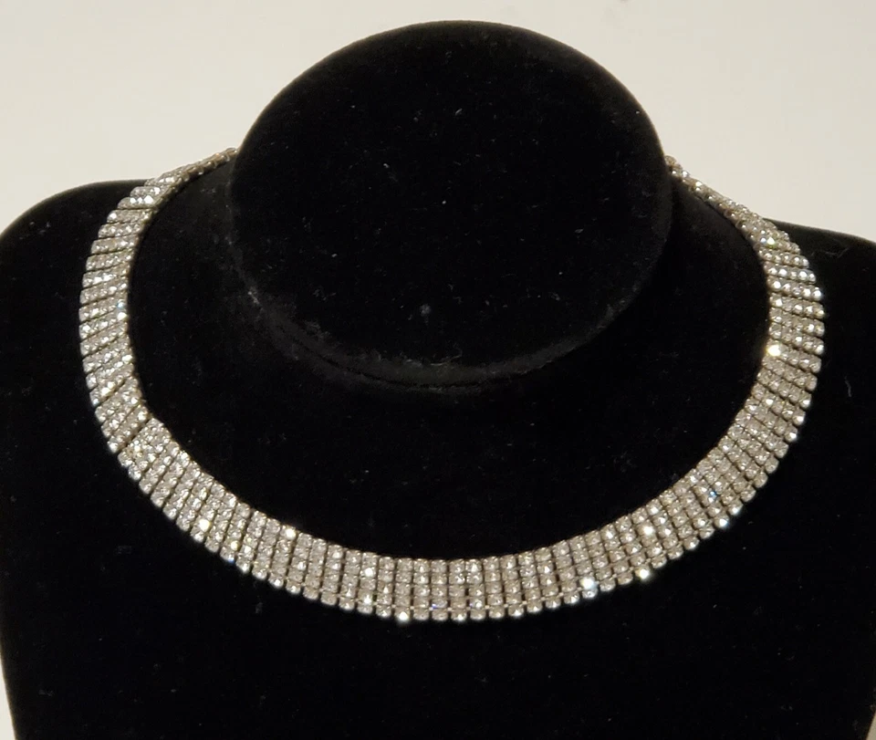Thalia Sodi Silver-Tone Rhinestone Choker Necklace, - Image 3 of 4