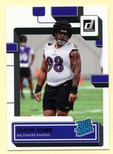 2022 Panini Donruss Football Travis Jones Rated Rookie card #384 Baltimore