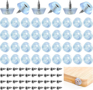 50-Pack Cutting Board Rubber Feet - Small Round Non-Marketing Feet With Screws