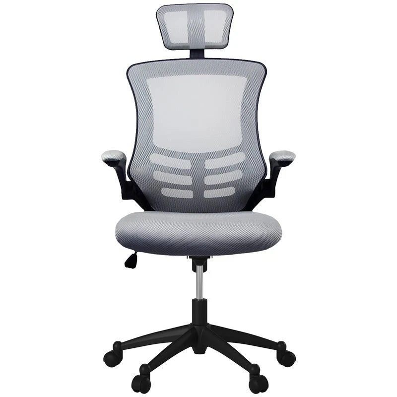 Techni Mobili Truly Ergonomic Mesh Office Chair with Headrest & Lumbar Support, Black