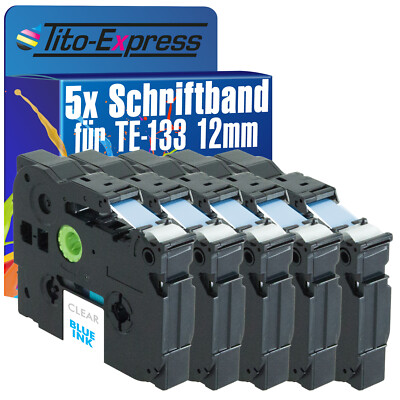 5x Schriftband für Brother TZe-133 P-Touch 1000 1000 BTS 1000 F 1005 BTS 1005 F