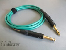 Mogami W2549 Green  Gold Neutrik TRS to TRS Balanced Interconnect
