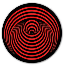 DJ Vertigo Red Record Label 7" inch Slipmat Portablism Turntable Slip Mat x1