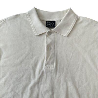 Jos.A. Bank Classic Cream Polo Shirt Casual Business Golf Essential Mens Large