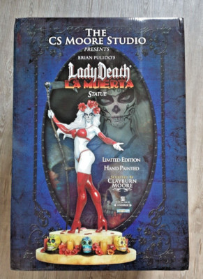 LADY DEATH ''La Muerta - RED version by CS Moore Studio'' OVP Statue + UNDISPLAYED