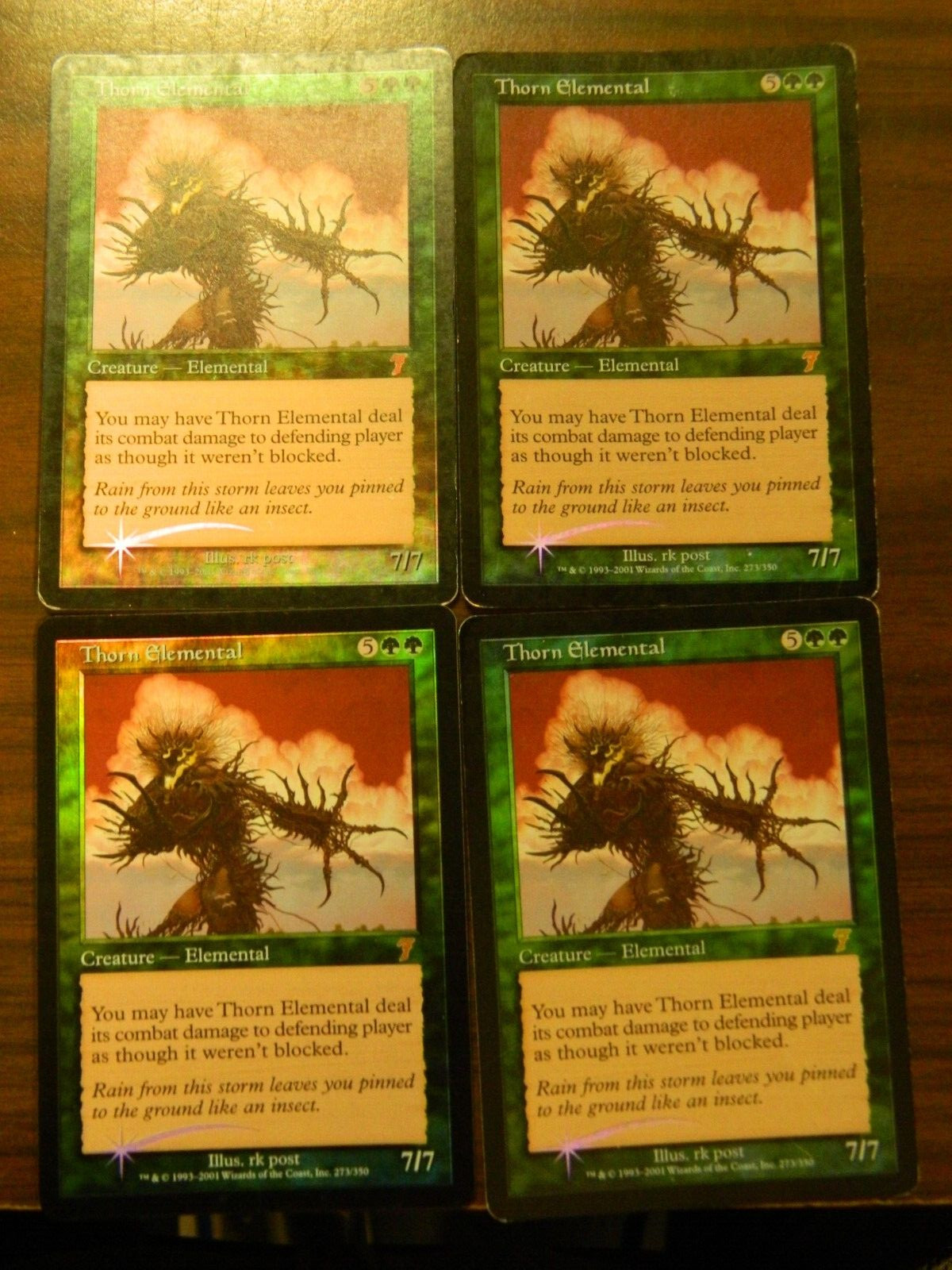 MTG 7th Edition Foil Rare  Thorn Elemental LP -  Excellent Cond