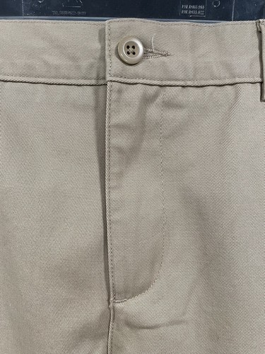 Lands End Kids 18 Khaki Pants Flat Front Straight Cotton Adjustable Waist Boy - Picture 3 of 8