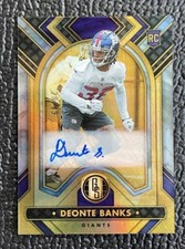 🔥DEONTE BANKS 2023 GOLD STANDARD PLATINUM ROOKIE AUTOGRAPH #'d /49!🔥GIANTS!