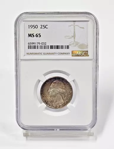 1950- Philadelphia Washington Quarter NGC Graded Uncirculated MS65
