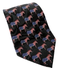 Steven Harris Donkey Democrat Liberal Political American Flag Novelty Necktie