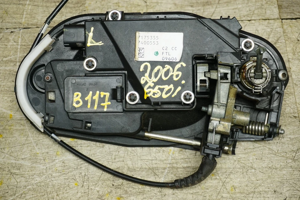 СЕРЕБРИСТЫЙ 2006-2007 BMW 650I E63 КУПЕ ЛЕВАЯ НАРУЖНАЯ ДВЕРНАЯ РУЧКА ЗАМОК БАГАЖНИКА КОМПЛЕКТ OEM - Изображение 4 из 4