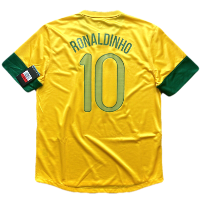 2012/13 Brazil Home Jersey #10 Ronaldinho Large NIKE Soccer