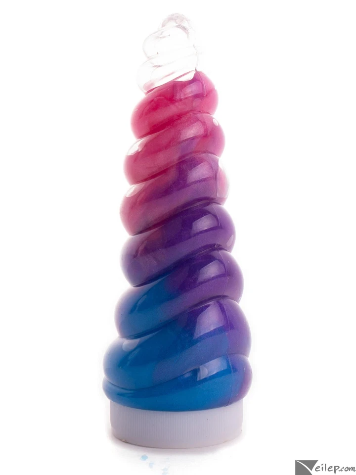 Hayes Magical Unicorn Horn Shaped Container Stocking Stuffer 5" Slime, Rainbow - Image 2 of 3