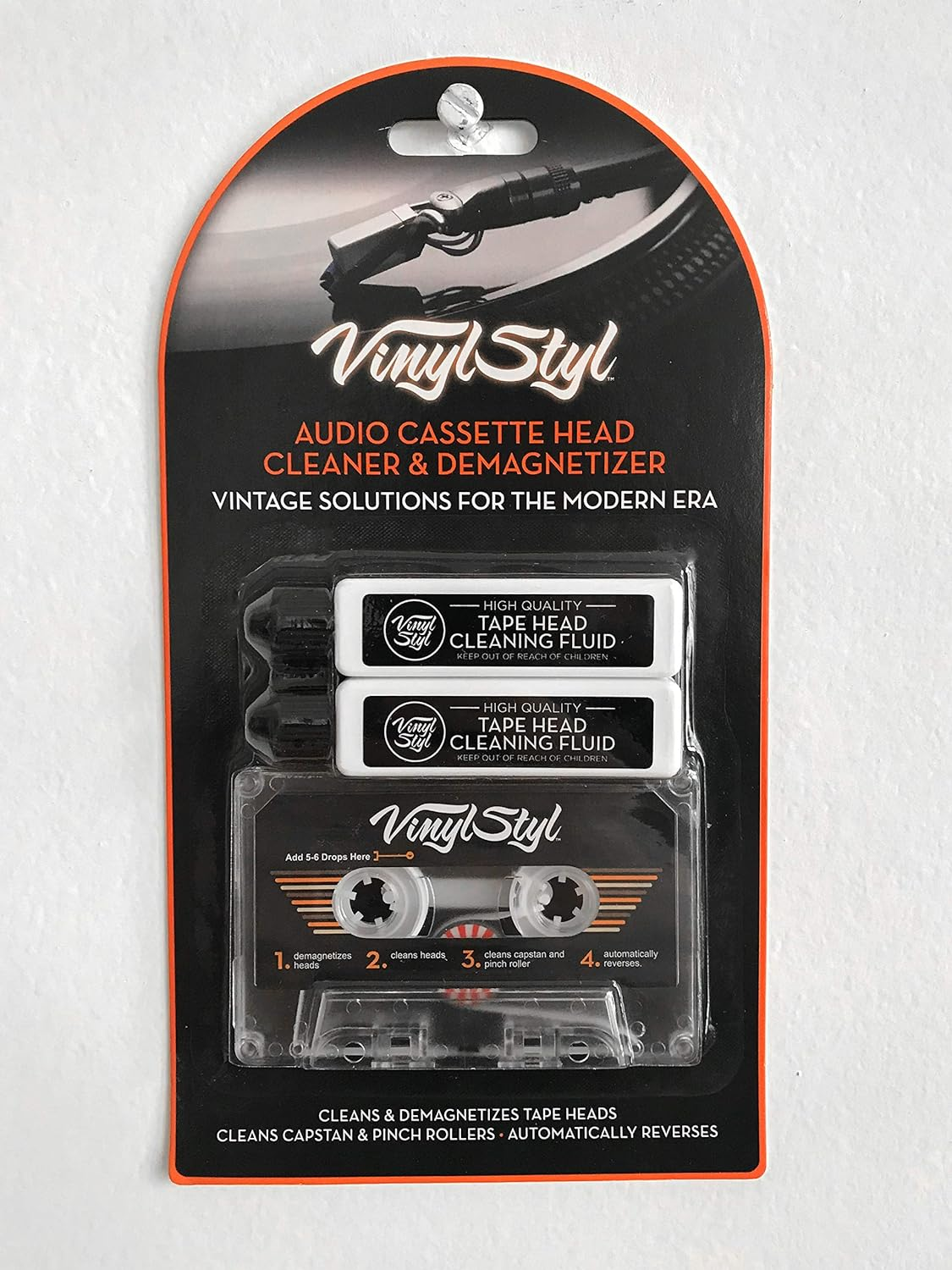 Cassette Player Head Cleaner and Demagnetizer for Home Auto Portable Systems  