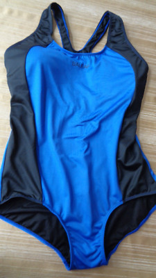 BALEAF Women's Conservative Cut Athletic Swimsuit Black/Blue Size 40 new tags